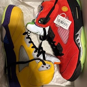 Jordan Athletic Shoes Red and Yellow
